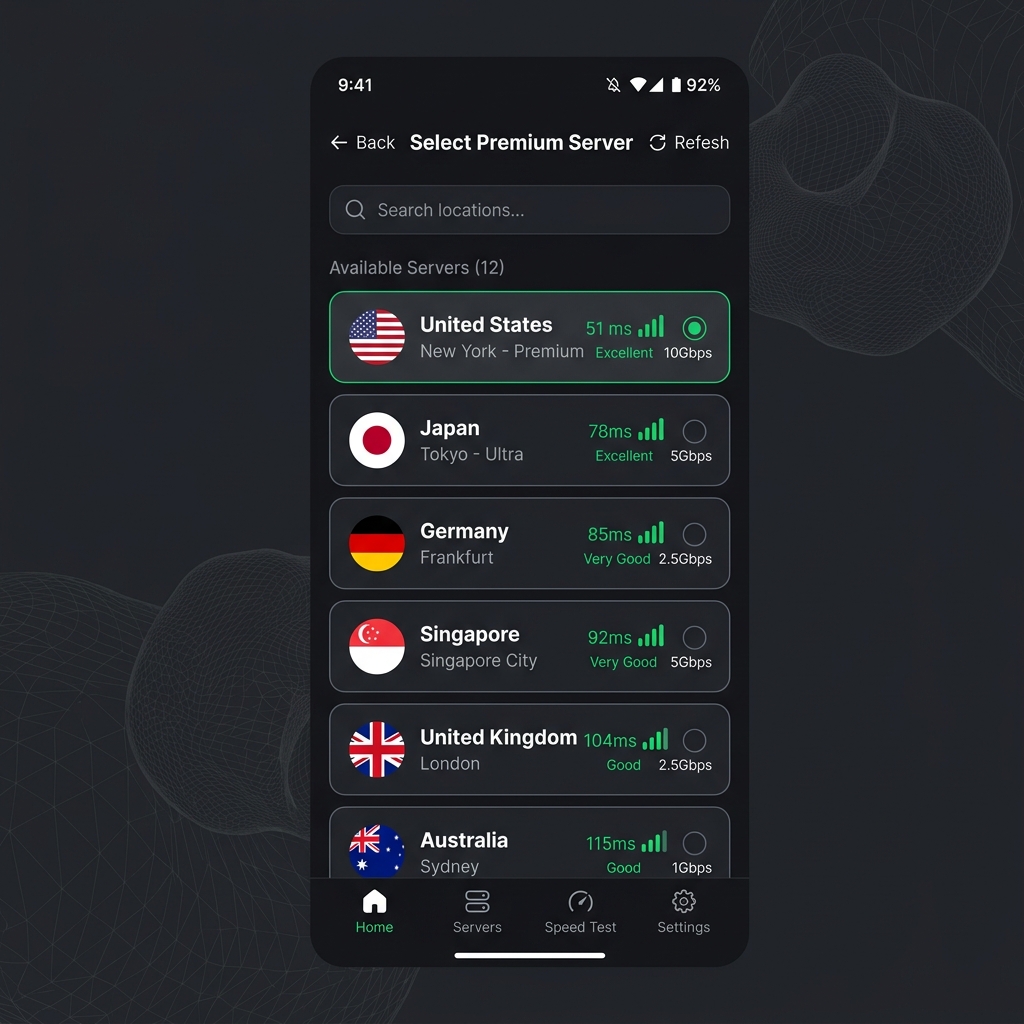Premium Server List